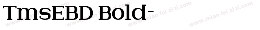 TmsEBD Bold字体转换